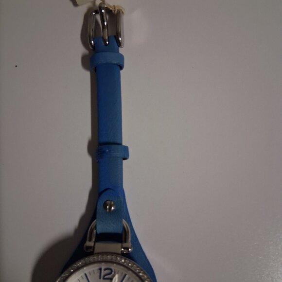 Fossil Women’s Georgia Watch ES3470 | Silver Dial & Blue Leather Strap main image 9